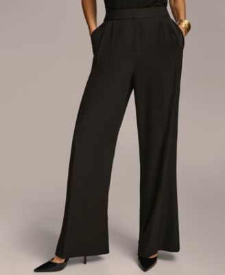 Donna Karan New York - Women's Pleat Front Wide Leg Pants