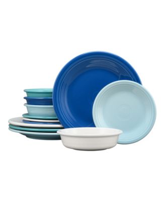 Fiesta - Classic 12-Pc. Coastal Colors Dinnerware Set, Service for 4