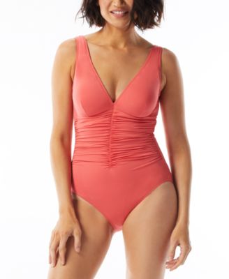 Coco Reef - Contours Solitare Underwire V-Neck One-Piece Swimsuit