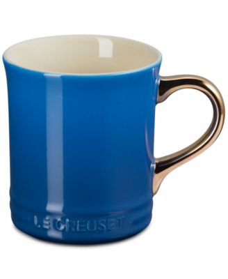 Le Creuset - Stoneware Mug with Gold Metallic Handle, 14 oz.