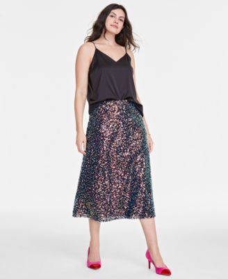 On 34th - Women's Sequin Midi Skirt
