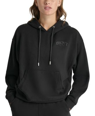 DKNY - Women's Varsity Embroidered-Logo Pocket Hoodie