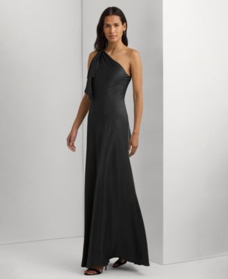 Lauren Ralph Lauren - Women's One-Shoulder Satin Gown