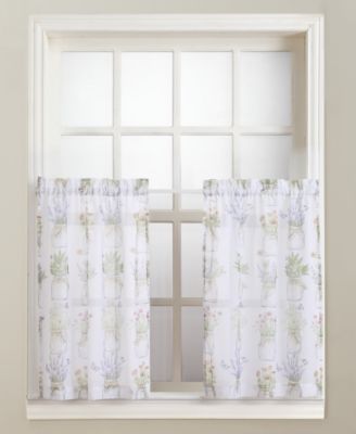 No. 918 - Eve's Garden 54" x 24" Pair of Tier Curtains