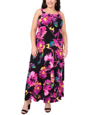Vince Camuto - Plus Size Sleeveless Square-Neck Tiered Maxi Dress