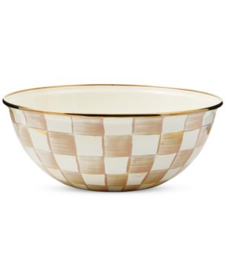 Mackenzie-Childs - Mocha Check Medium Everyday Bowl, 80-oz.