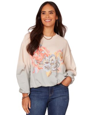 Democracy - Petite Crewneck Bubble Knit Top