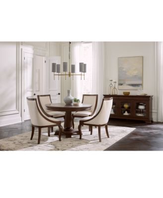 Furniture - Nelman 5-Pc. Round Dining Set (Table & 4 Host Chairs), Created for Macy's