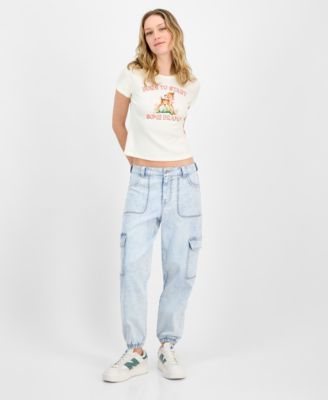 Celebrity Pink - Juniors' High Rise Cargo Jogger Jeans
