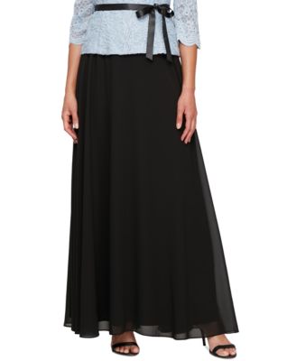 Alex Evenings - Women's Chiffon Pull-On Maxi Skirt