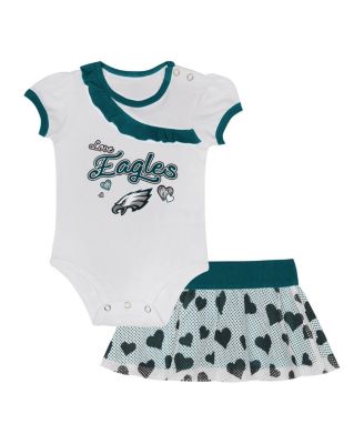 Outerstuff - Baby Boys and Girls Philadelphia Eagles Love My Team Bodysuit Skirt Set