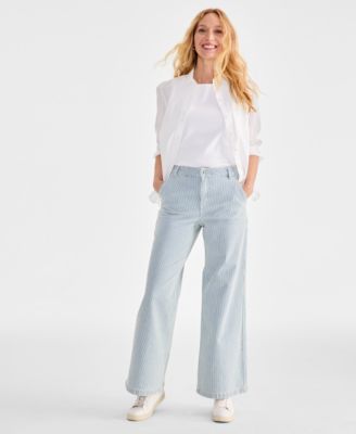 Style & Co - Petite High-Rise Wide-Leg Jeans