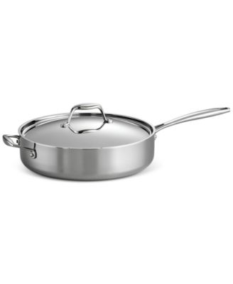 Tramontina - Tri-Ply Clad Stainless Steel 6-Qt. Covered Deep Saut&eacute; Pan