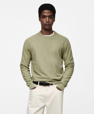 MANGO - Men's Microstructured Cotton Knitted Sweater