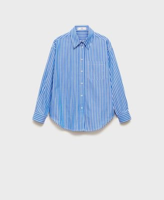 MANGO - Women's Combined Striped Shirt