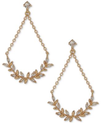 lonna & lilly - Gold-Tone Cubic Zirconia Branch Drop Earrings