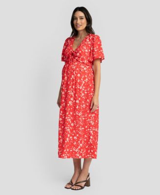 Seraphine - Women's Maternity Nursing Midi Dress