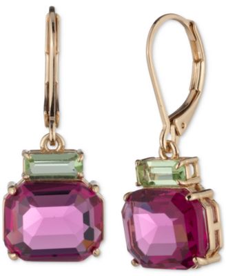 Lauren Ralph Lauren - Gold-Tone Stone Leverback Drop Earrings