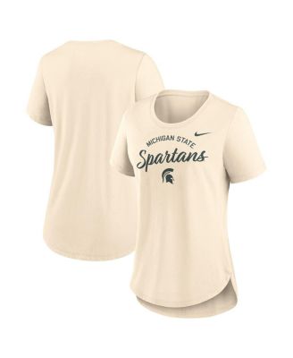 Nike - Women's Cream Michigan State Spartans Script Logo Tri-Blend T-Shirt