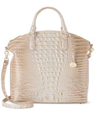 Brahmin - Duxbury Satchel Apricot Rose Melbourne Large Leather Satchel