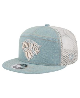 New Era - Men's New York Knicks Adventure Denim Split Panel 9FIFTY Snapback Trucker Hat