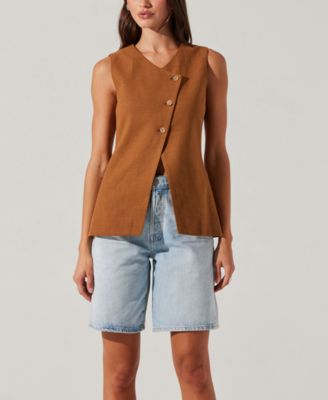 ASTR the Label - Women's Sonja Textured Asymmetric Vest