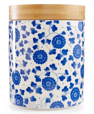 Certified International - Chelsea Collection Indigo Poppy Canister
