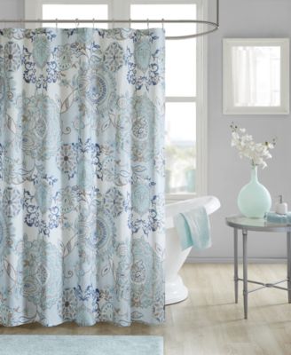 Madison Park - Isla 72" x 72" Cotton Printed Shower Curtain