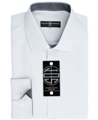Society of Threads - Men's Slim-Fit Non-Iron Performance Solid Dress Shirt