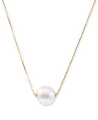 Honora - Cultured Freshwater Pearl (8-1/2mm) 18" Pendant Necklace (Also in Pink Cultured Freshwater Pearl)
