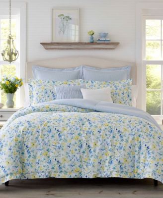 Laura Ashley - Nora Sun Blue Comforter Bonus Set, King
