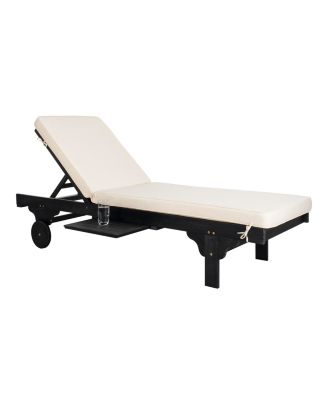 Safavieh - Newport Chaise Lounge Chair With Side Table, Quick Ship