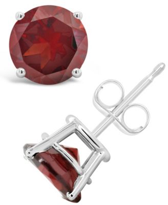 Macy's - Gemstone (7mm) Stud Earrings in Sterling Silver