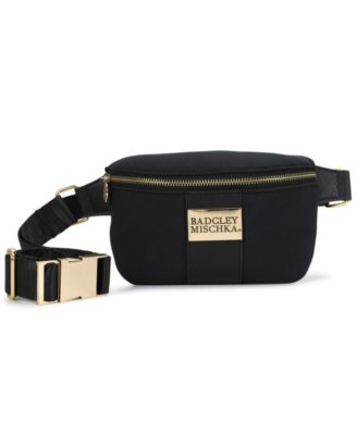 Badgley Mischka - Sage Scuba and Faux Leather Belt Bag
