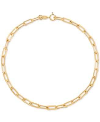 Giani Bernini - Paperclip Link Ankle Bracelet in Sterling Silver or 18k Gold Over Silver