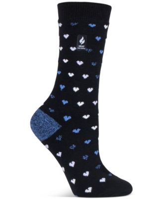 Heat Holders - Women's Ultra Lite Orchid Hearts Crew Socks