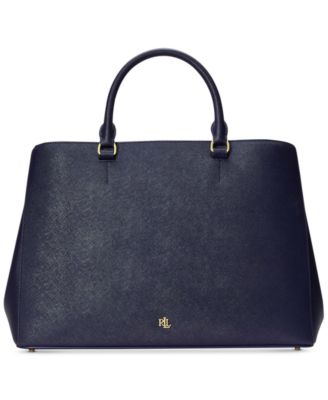 Lauren Ralph Lauren - Crosshatch Leather Large Hanna Satchel