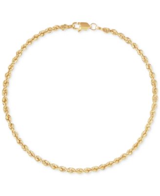 Macy's - Glitter Rope Link Chain Bracelet in 10k Gold