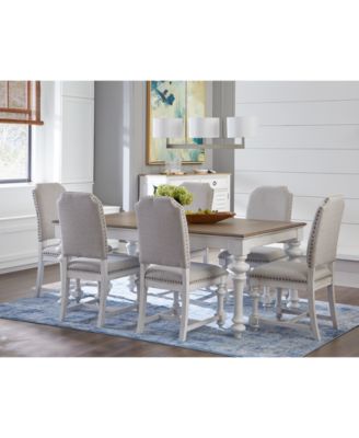 Furniture - Mandeville 7 Pc. Dining Set (Rectangular Table & 6 Upholstered Chairs)
