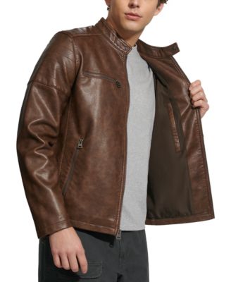 Levi's - Men's Faux Leather Racer Jacket