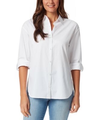 Gloria Vanderbilt - Petite Amanda Cotton Button-Front Shirt