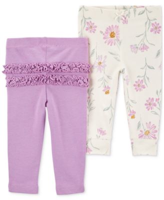 Carter's - Baby Girls 2 Pack Floral Pull On Pants