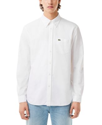 Lacoste - Men's Woven Long Sleeve Button-Down Oxford Shirt