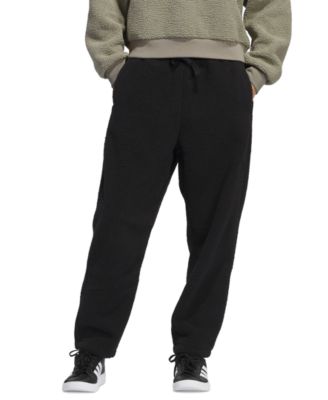 adidas - Women's Coze Sherpa Barrel-Leg Pants