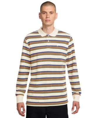 Nike - Men's Long-Sleeve Striped Polo Shirt