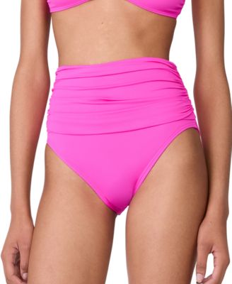 Kate Spade - Women's Ruched High-Waist Bikini Bottoms