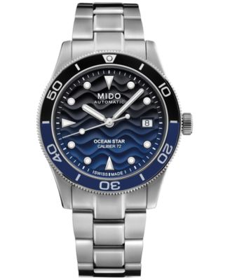 Mido - Men's Swiss Automatic Ocean Star Captain Stainless Steel Bracelet Watch 39mm