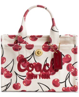 COACH - Cargo Cherry Print Canvas Tote Bag 20