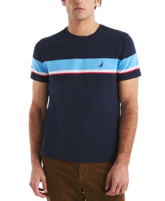Nautica - Men's Striped Cotton-Blend Classic-Fit T-Shirt