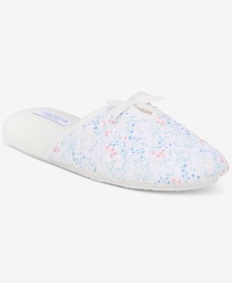 Charter Club - Women's Leafy Floral Quilted Slippers